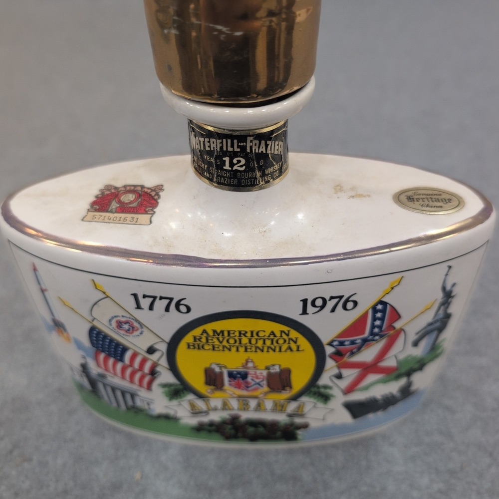 Vintage Heritage China 1976 Alabama American Revolution Bicentennial Decanter - Picture 2 of 8